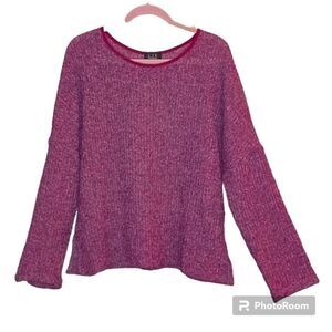 LTX Knit Sweater Pullover Long Sleeve Casual Top Purple‎ Size L SKUW238